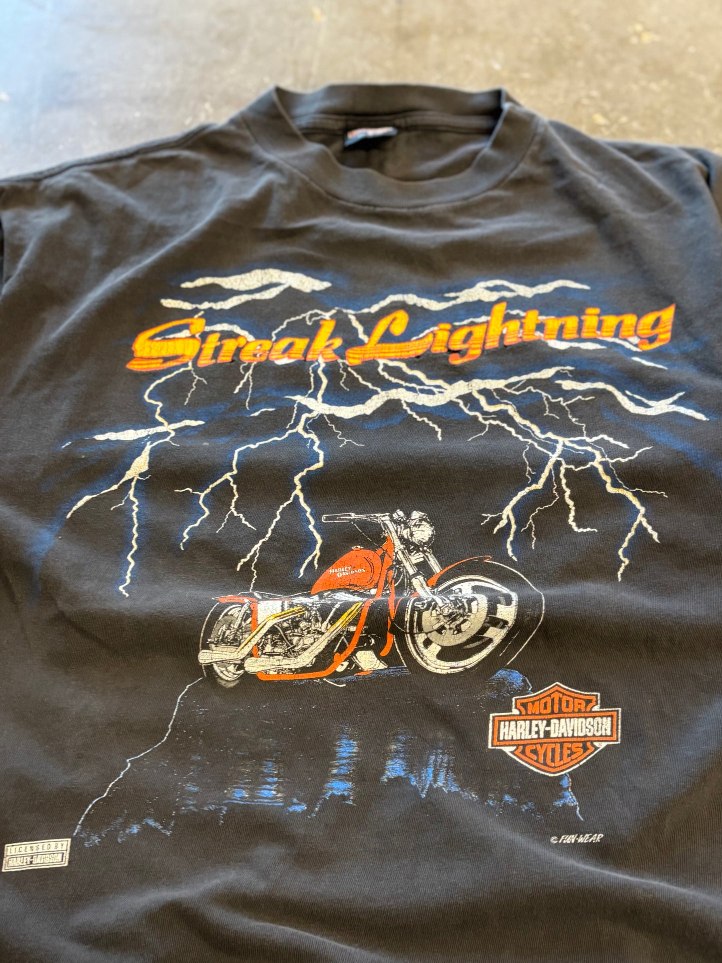 Vintage Harley Davidson Streak Lightning shirt size large
