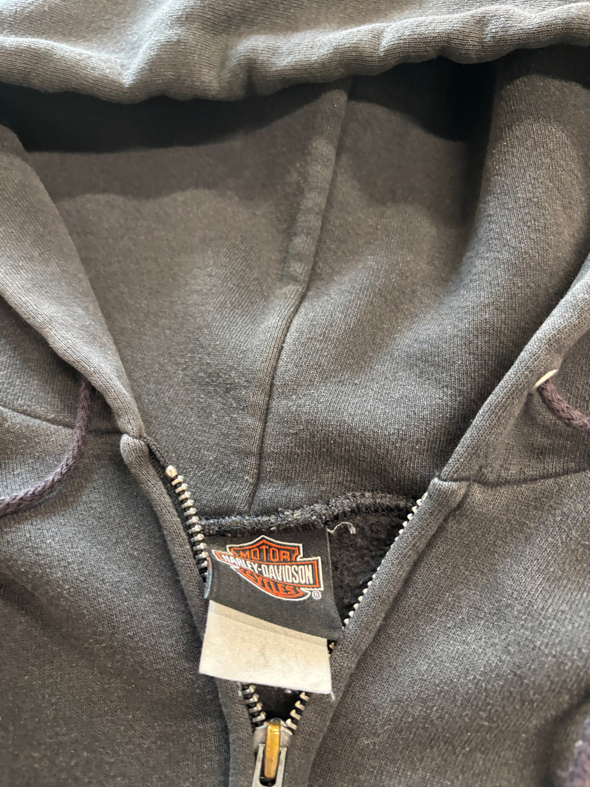 Vintage Harley Davidson skull zip up hoodie size large