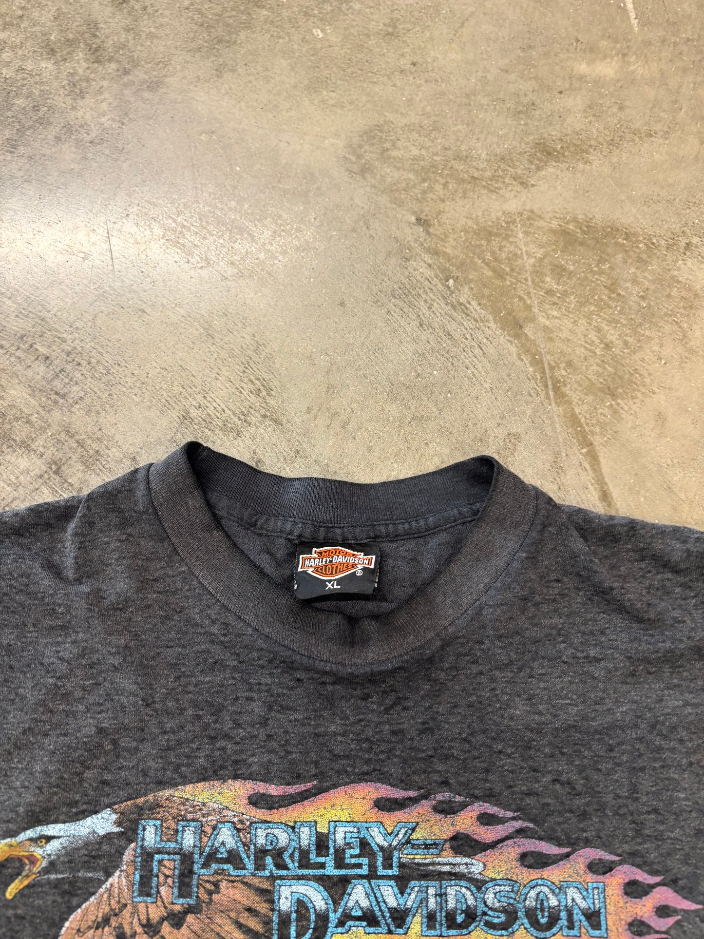 Vintage Harley Davidson flaming Eagle 80’s chop size xl shirt