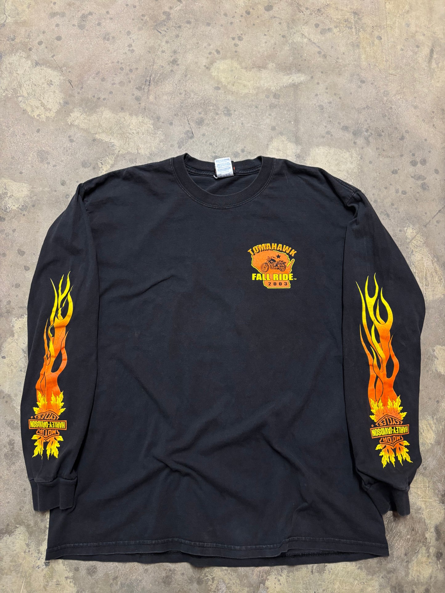 Vintage Harley Davidson Tomahawk long sleeve shirt size XL