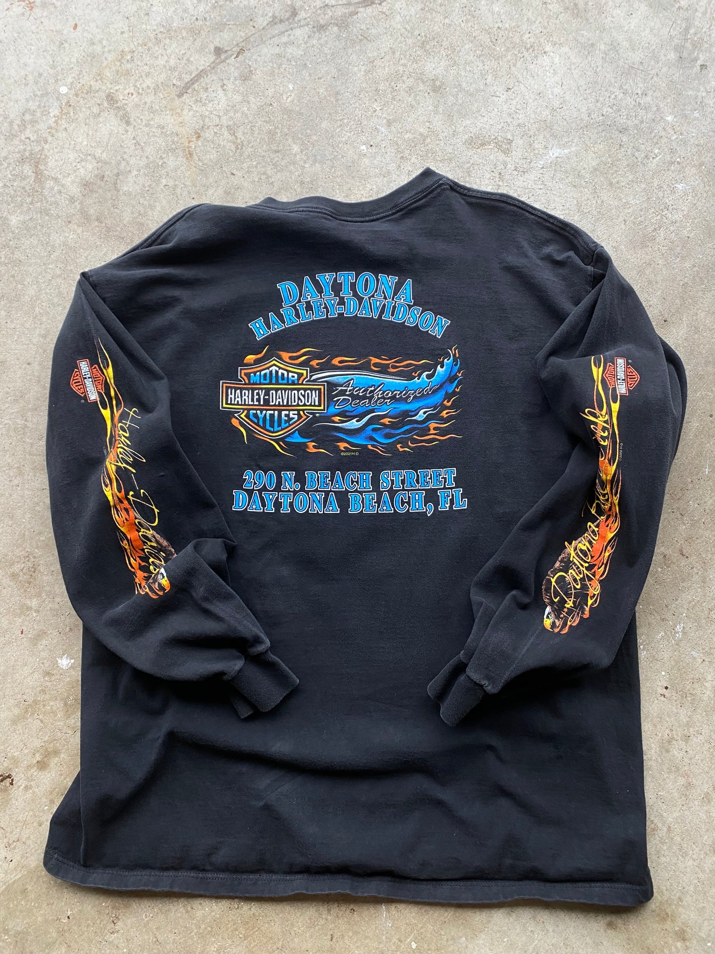 Vintage Harley Davidson Bike week long sleeve size 2XL shirt
