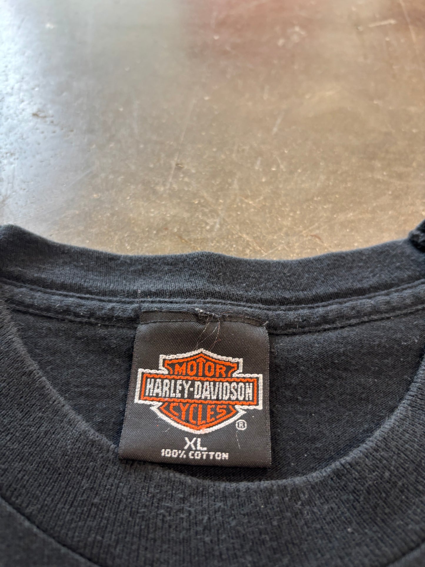 Vintage Harley Davidson Engine AOP size XL