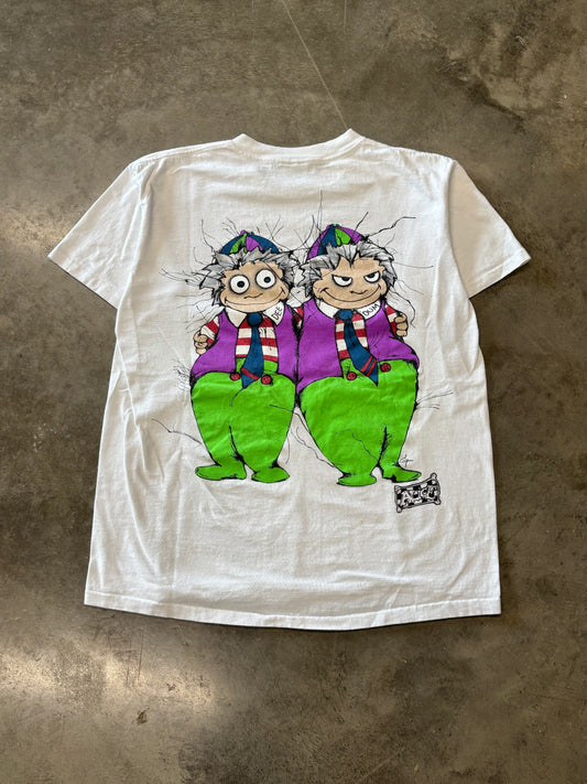 Vintage Alice in Wonderland Dee and Dum shirt size large