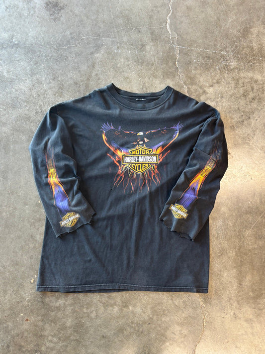 Vintage Harley Davidson Purple Eagle chopped cuffs size extra large
