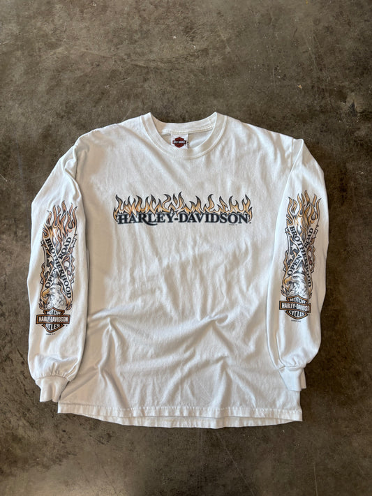 Vintage Harley Davidson Flame long sleeve size large