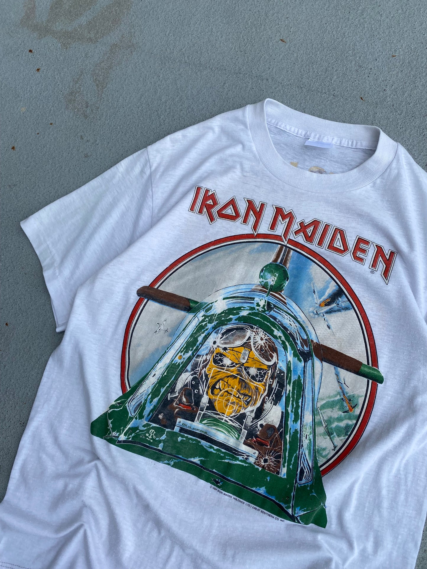 Vintage 1984 Iron Maiden Aces High shirt Size XL