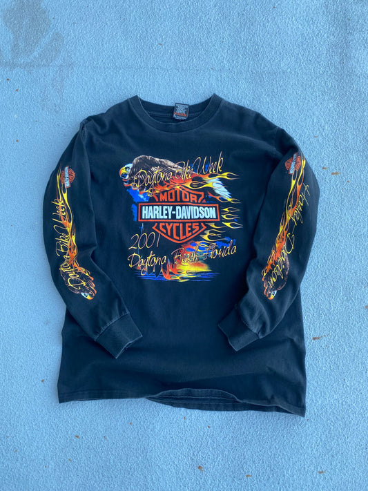Vintage Harley Davidson Daytona Bike Week long sleeve shirt size large