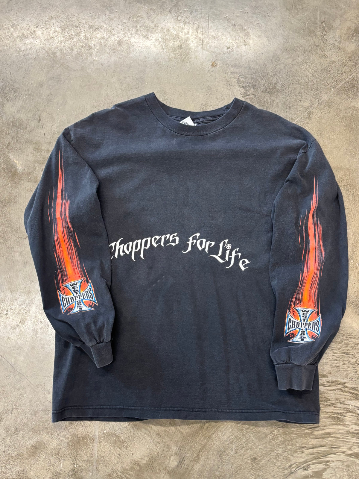 Vintage WCC choppers 4 life long sleeve size xl