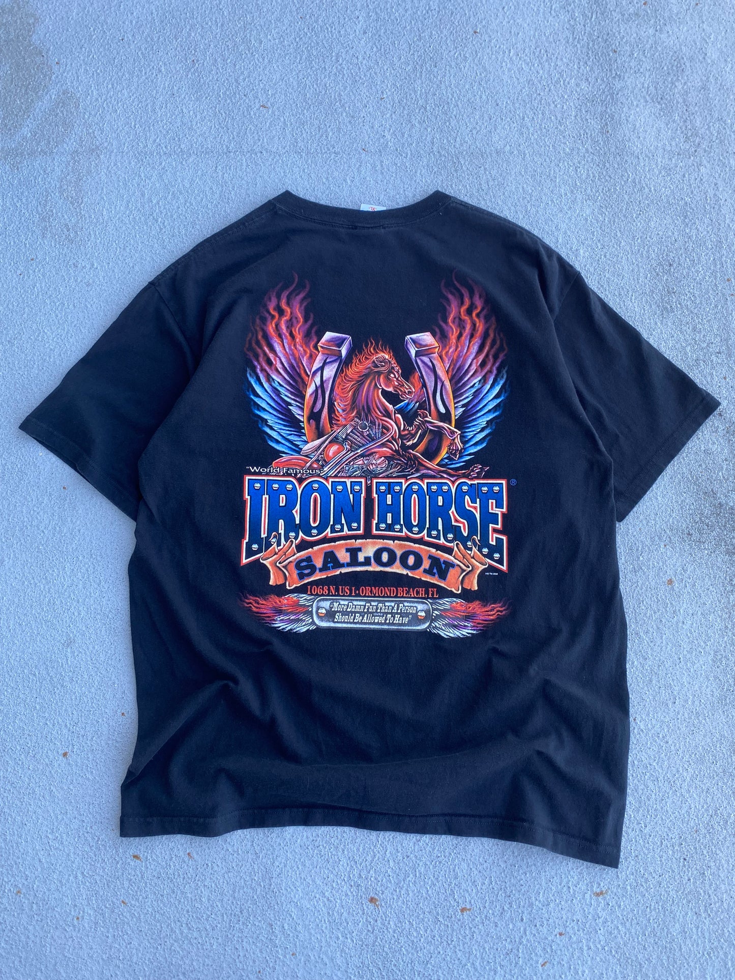 Y2K Iron Horse Saloon Pocket shirt Size XL