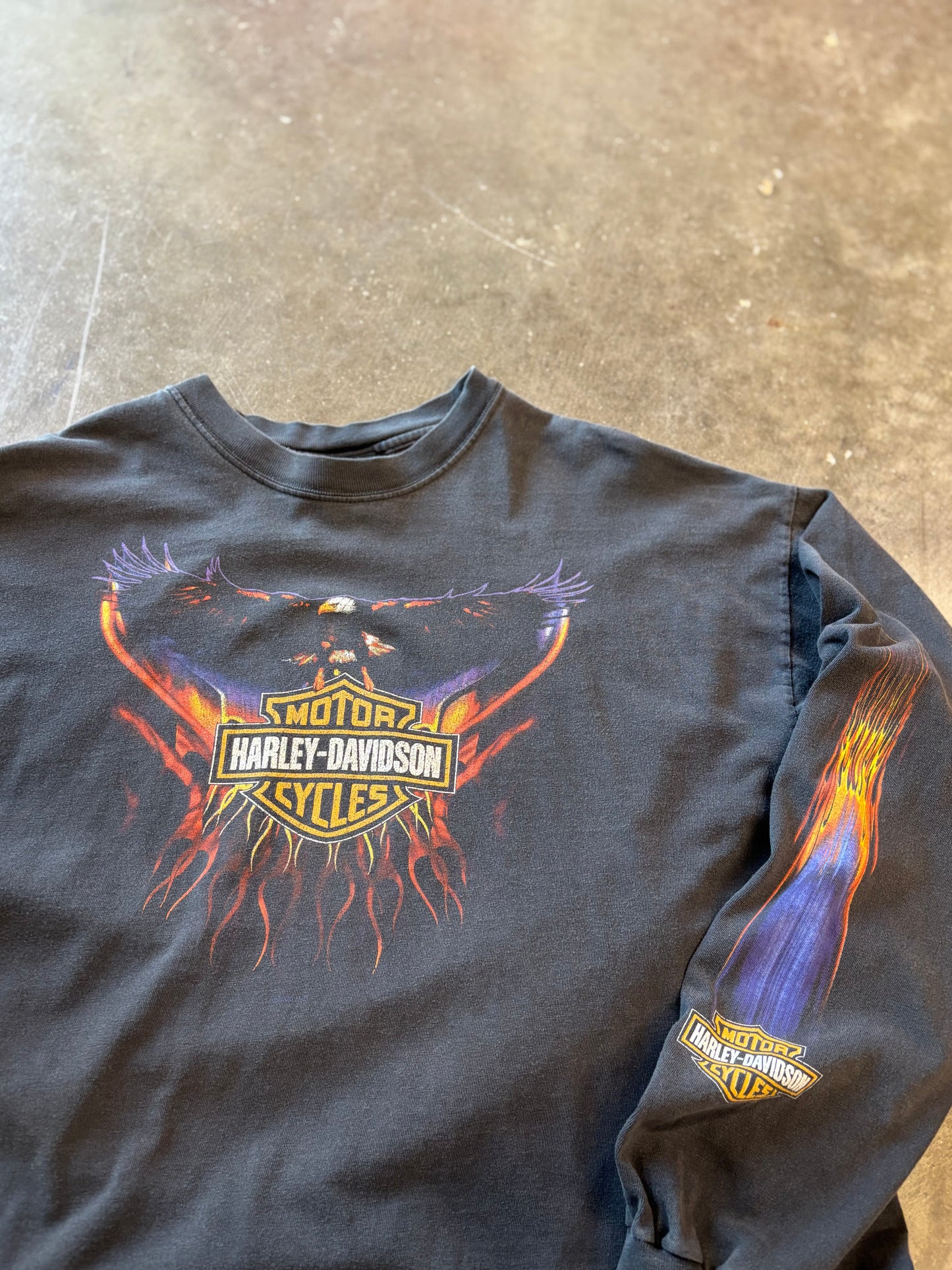 Vintage Harley Davidson Purple Eagle long sleeve size extra large