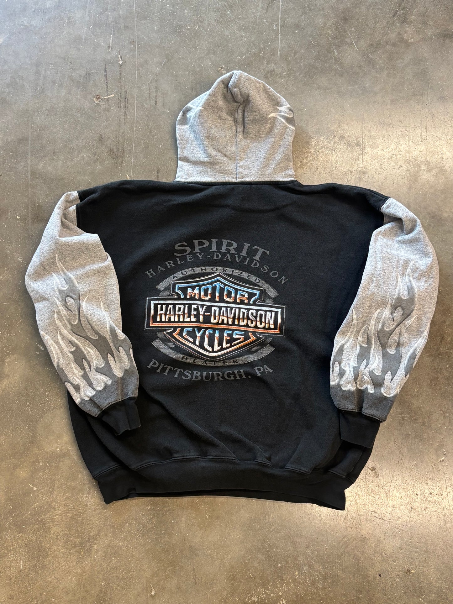 Vintage Harley Davidson Flame hoodie size xl