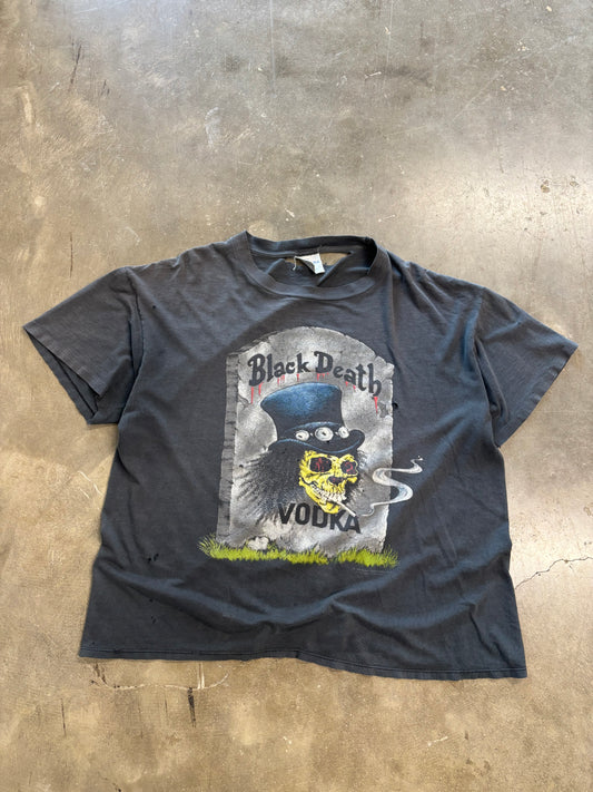 Vintage Black Death Vodka shirt size XL
