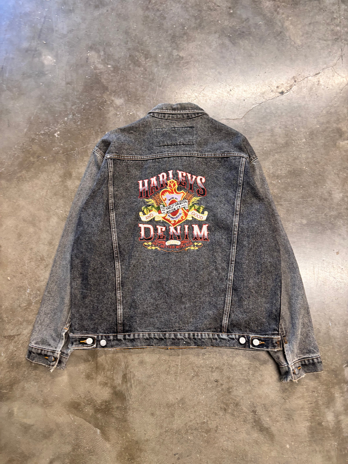 Vintage Harley Davidson Denim Jacket size large
