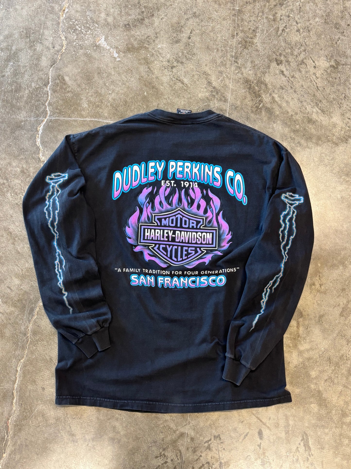 Vintage Harley Davidson Dudley Perkins make some noise long sleeve size xl