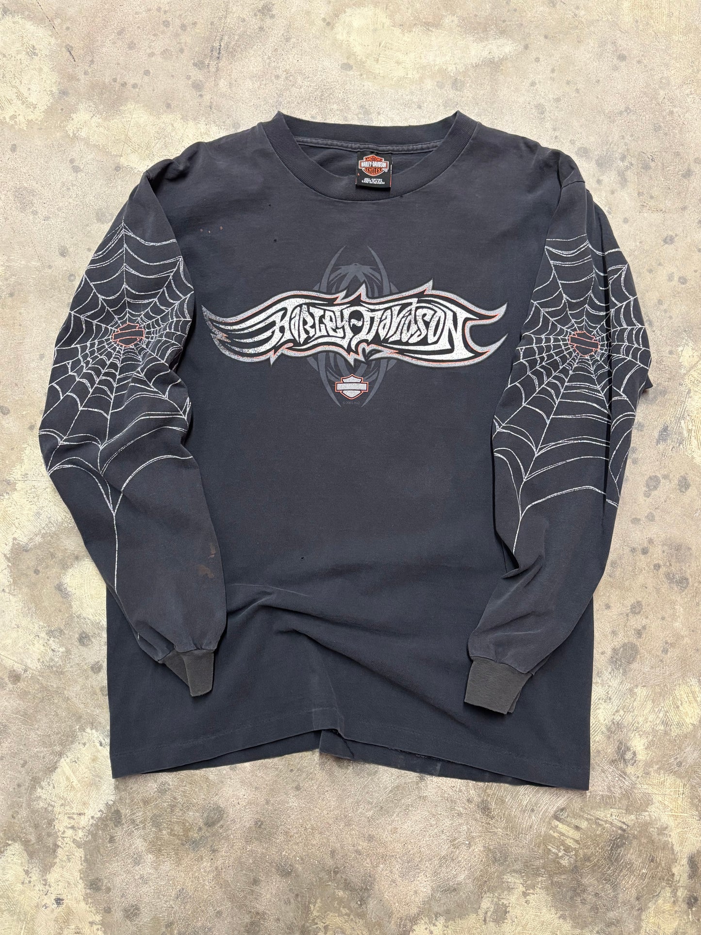 Vintage Harley Davidson spider web shirt size large