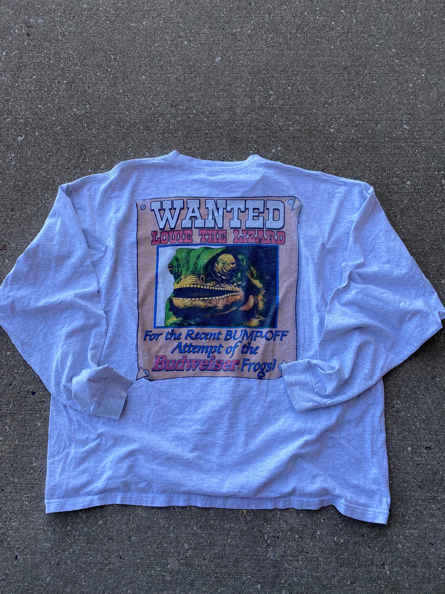 Vintage Budweiser Lizard long sleeve Size 3XL