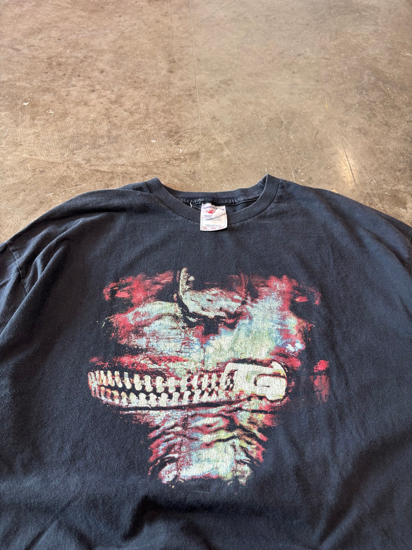 Vintage Slipknot zipper mouth shirt size xxl