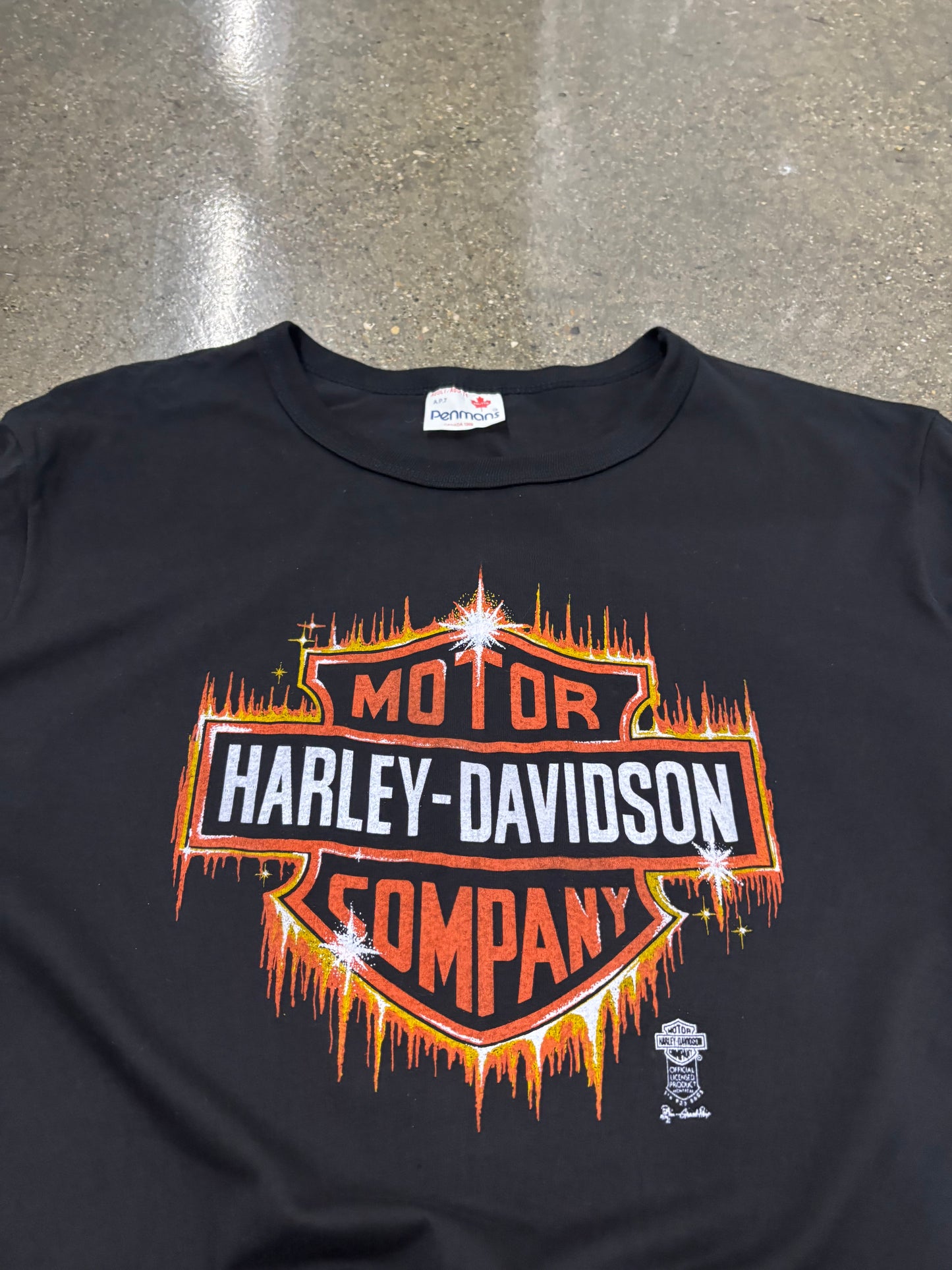 Vintage 80’s Harley Davidson Sparkle Shield Size XXL