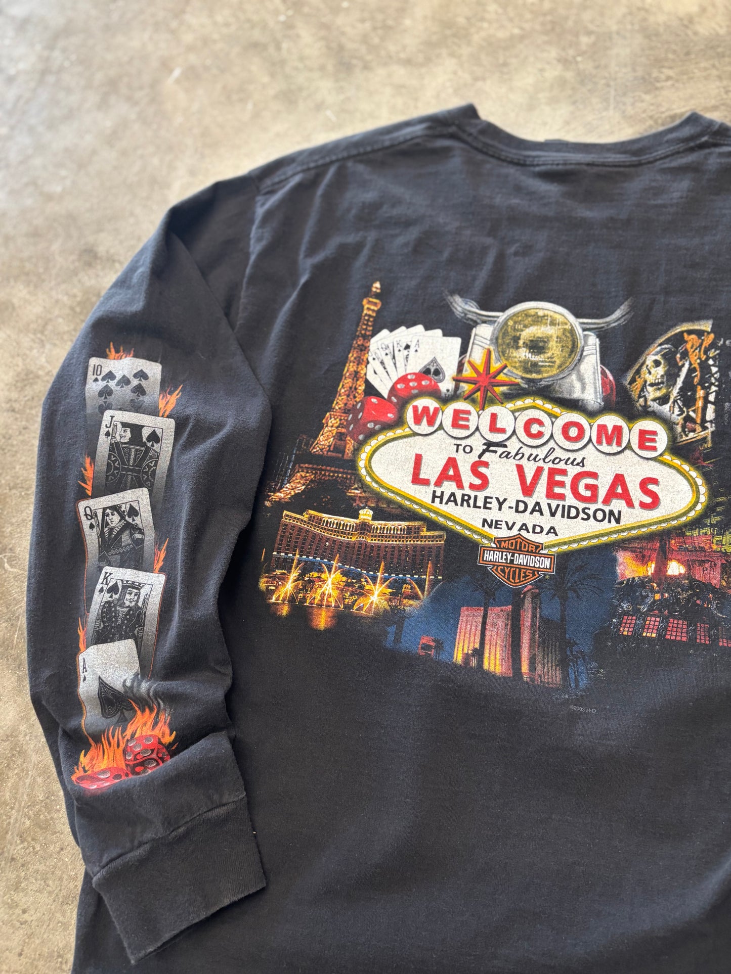 Vintage Harley Davidson Dice long sleeve size Large