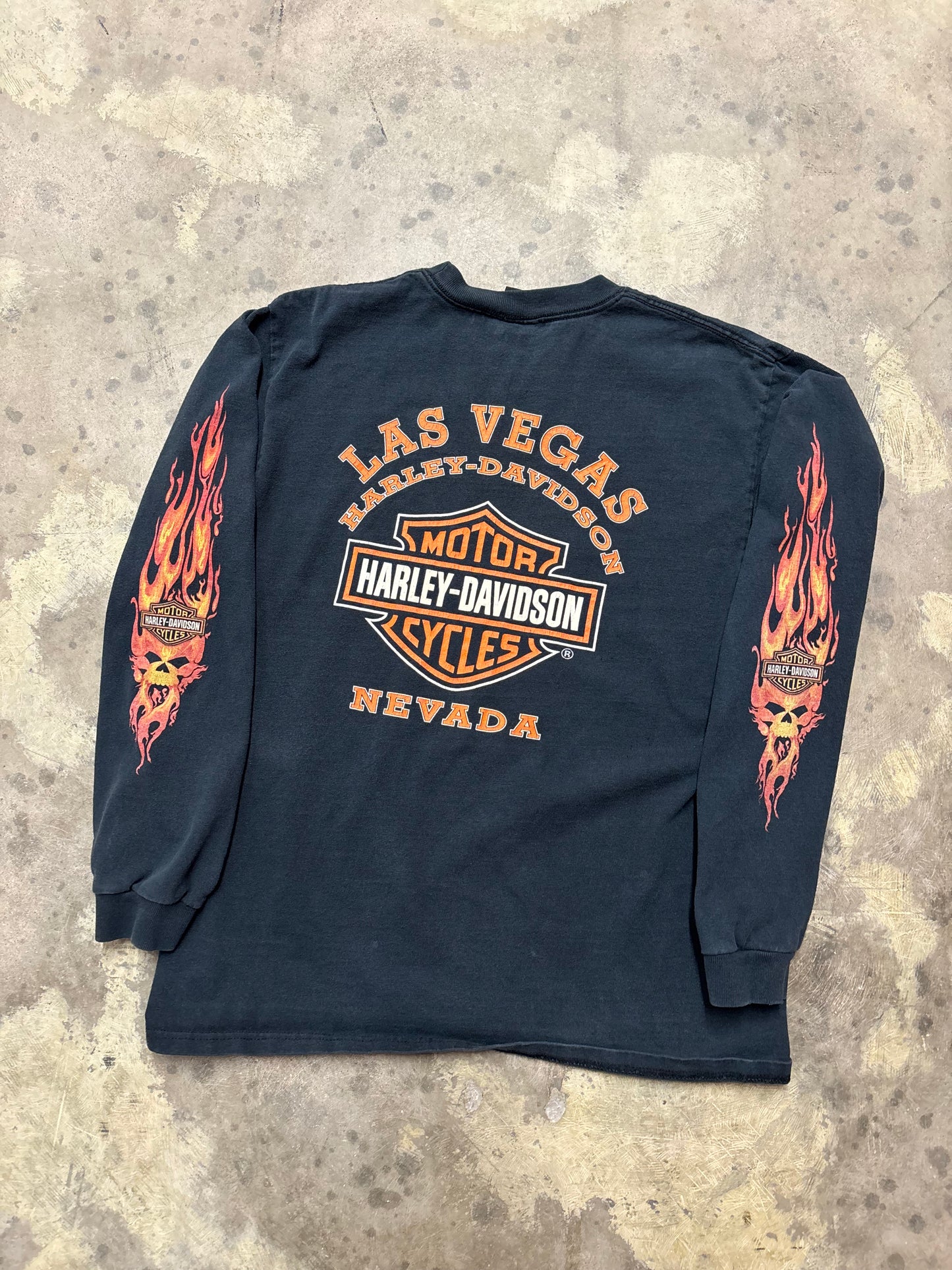 Vintage Harley Davidson Flame long sleeve shirt size medium