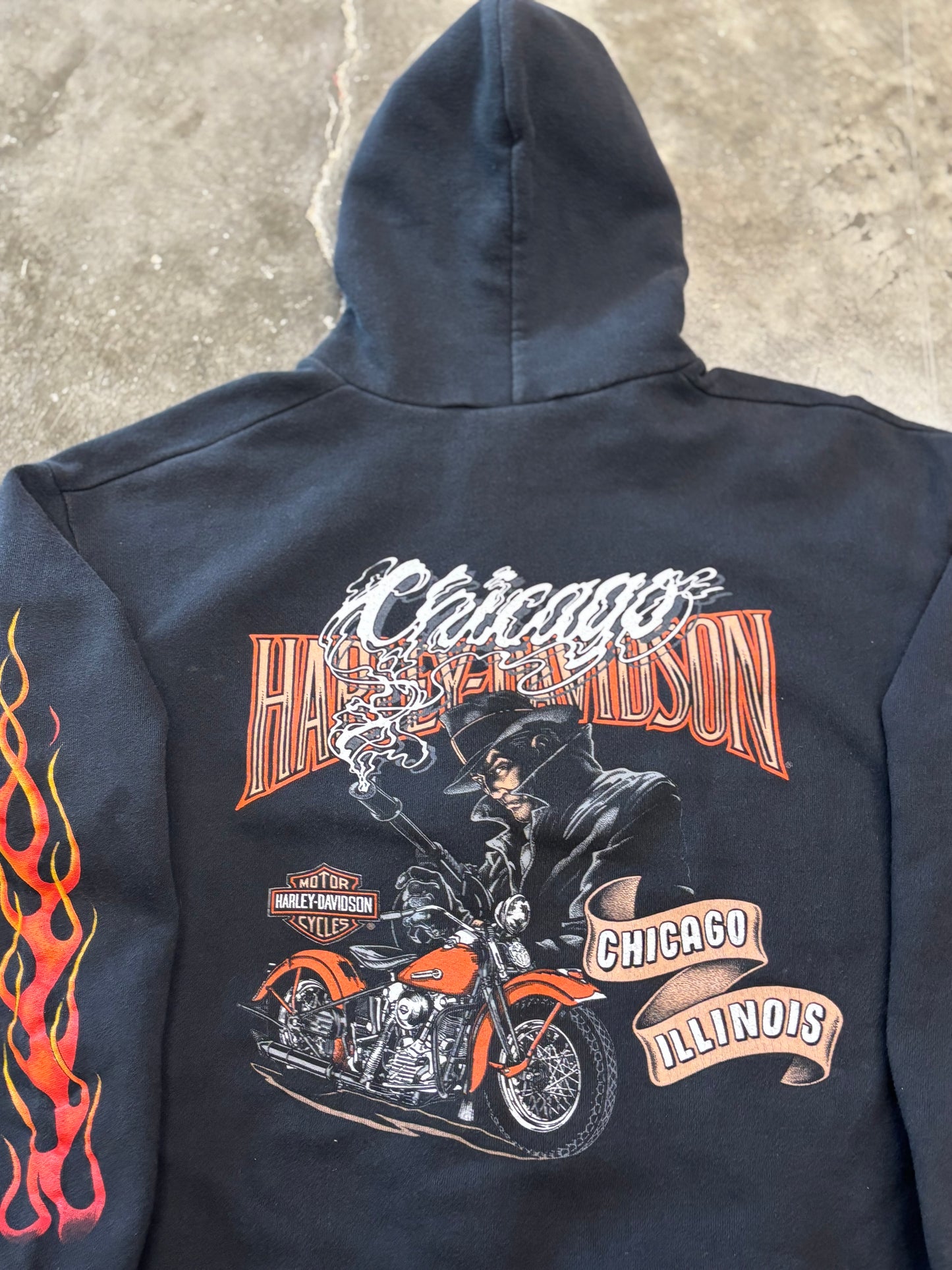 Vintage Harley Davidson Chicago zip up hoodie size large