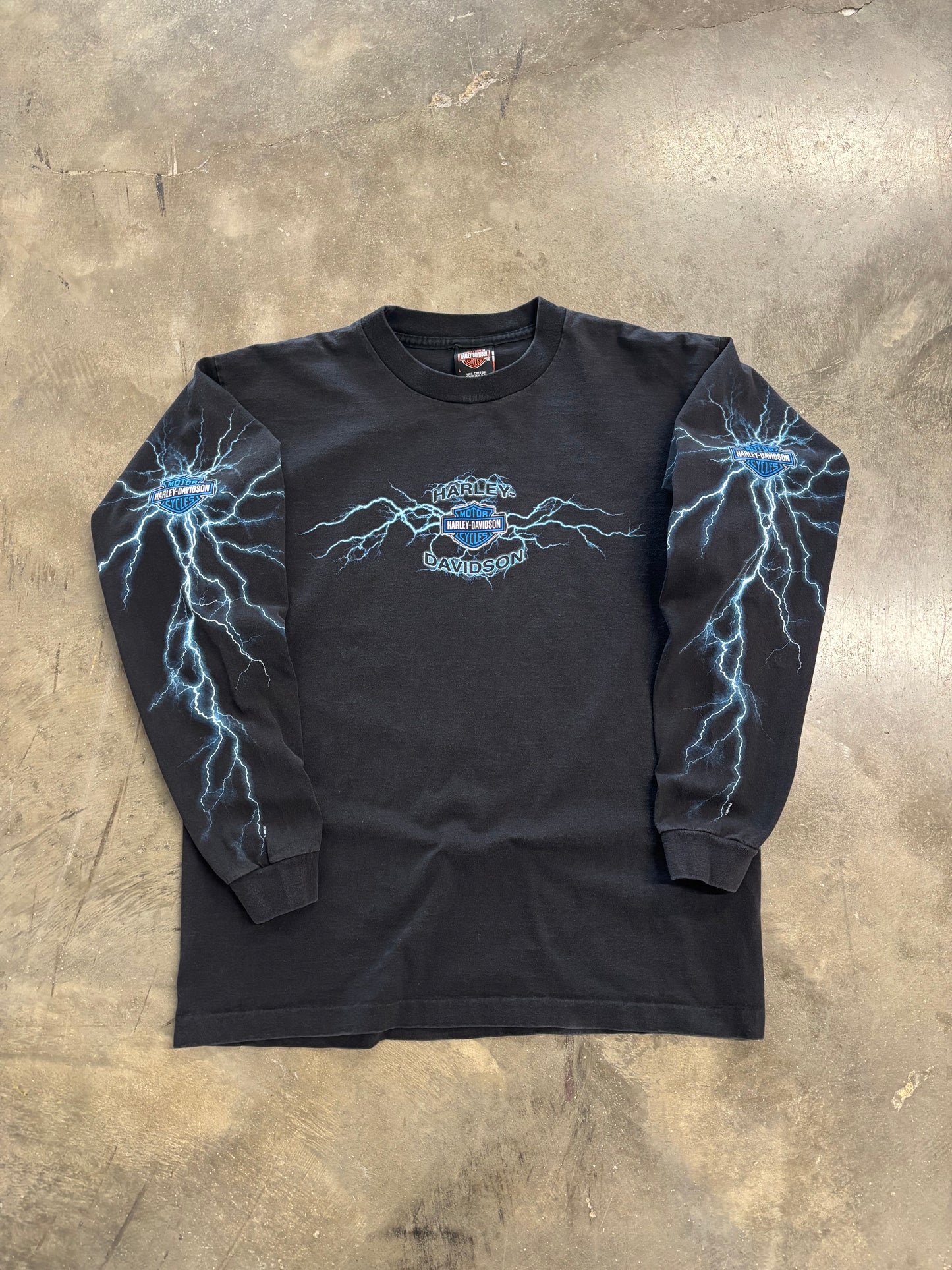 Vintage Harley Davidson lightning long sleeve size large