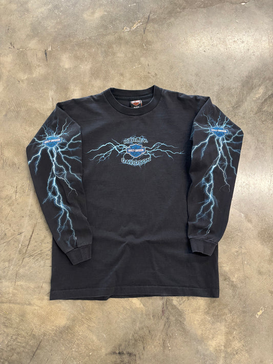 Vintage Harley Davidson lightning long sleeve size large