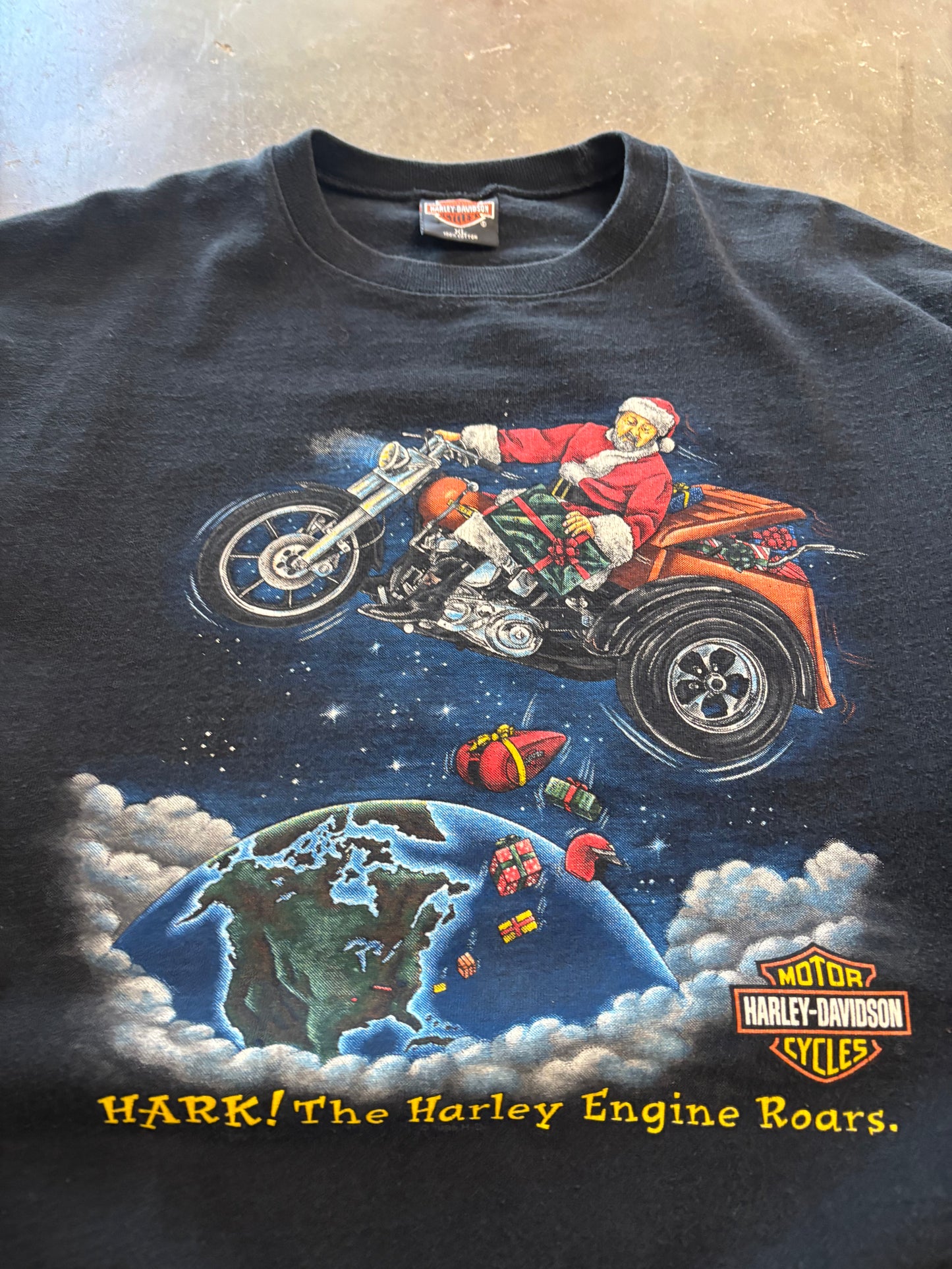 Vintage Harley Davidson Santa long sleeve size xl