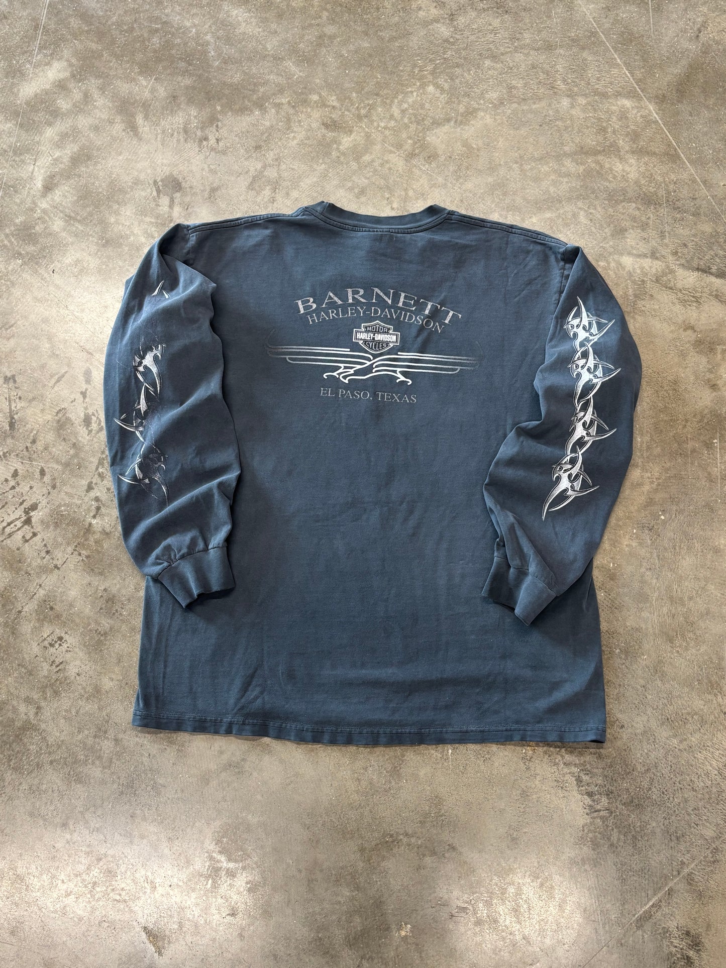 Vintage Smoked Out Harley Davidson Blade long sleeve size xl