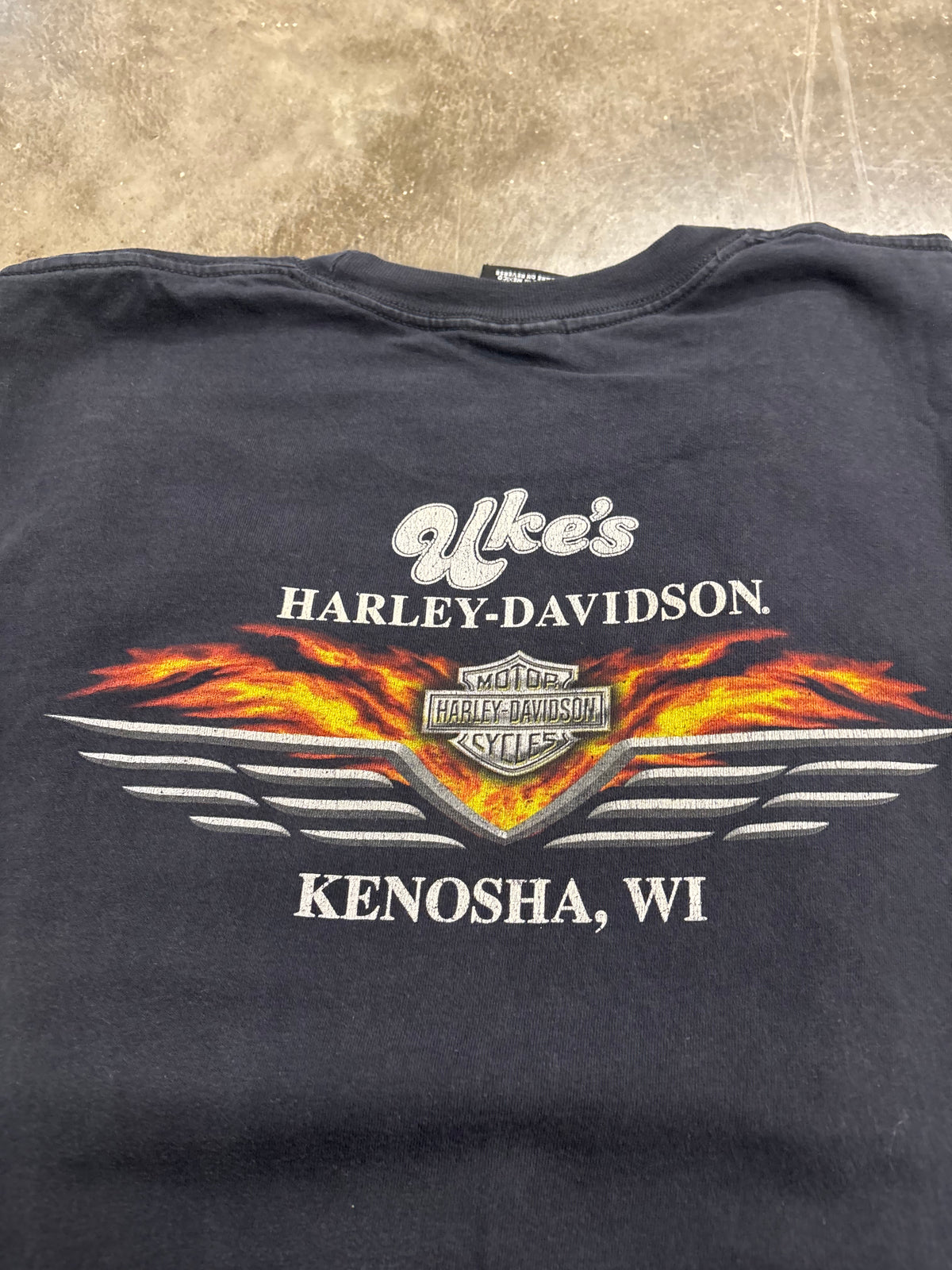 Vintage Harley Davidson Flame sleeve shirt size xxl