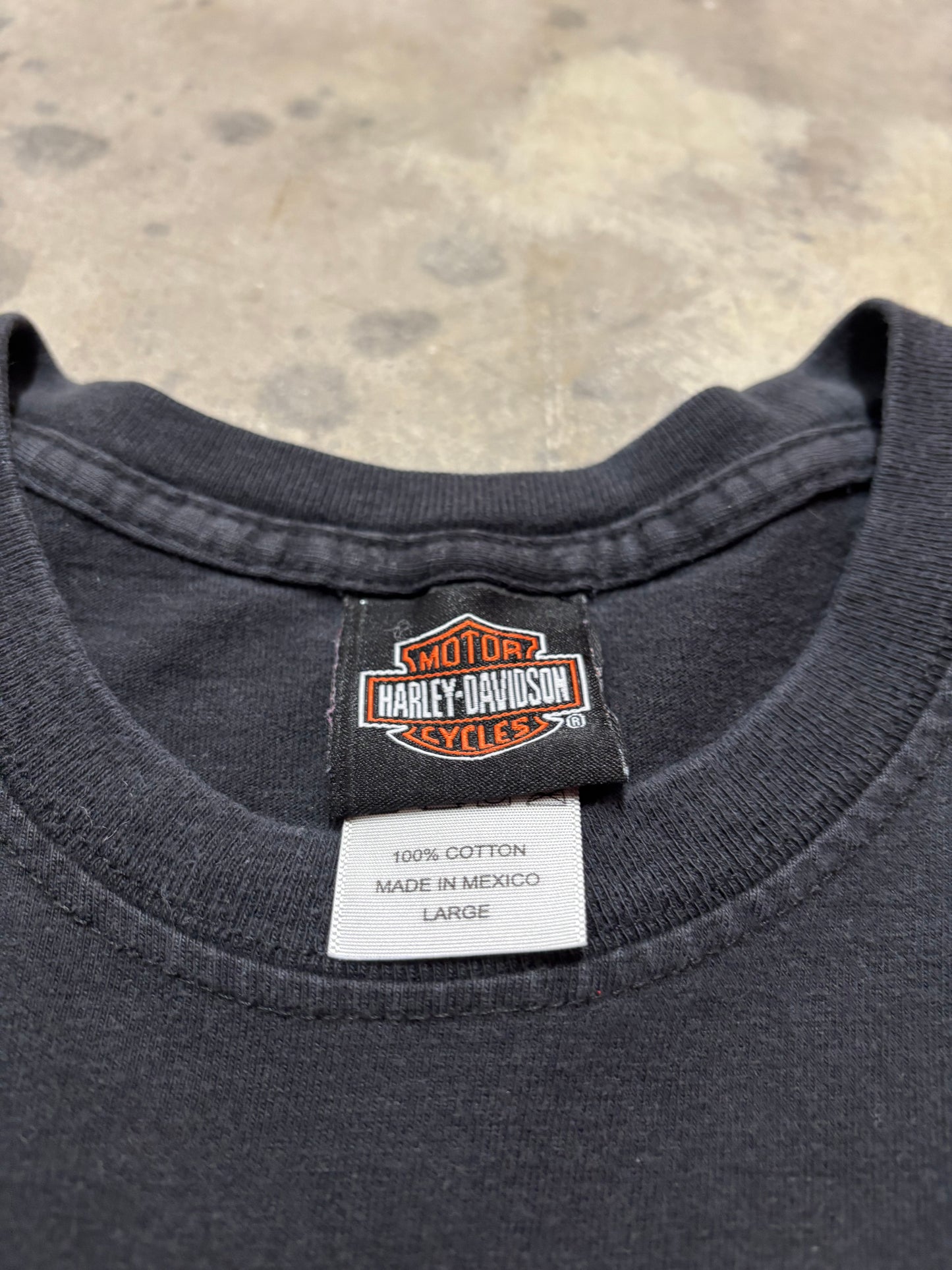 Harley Davidson Vintage green flame shirt size large