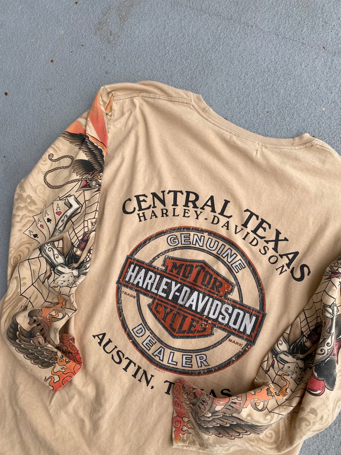 Harley Davidson Tattoo Long Sleeve Size XL