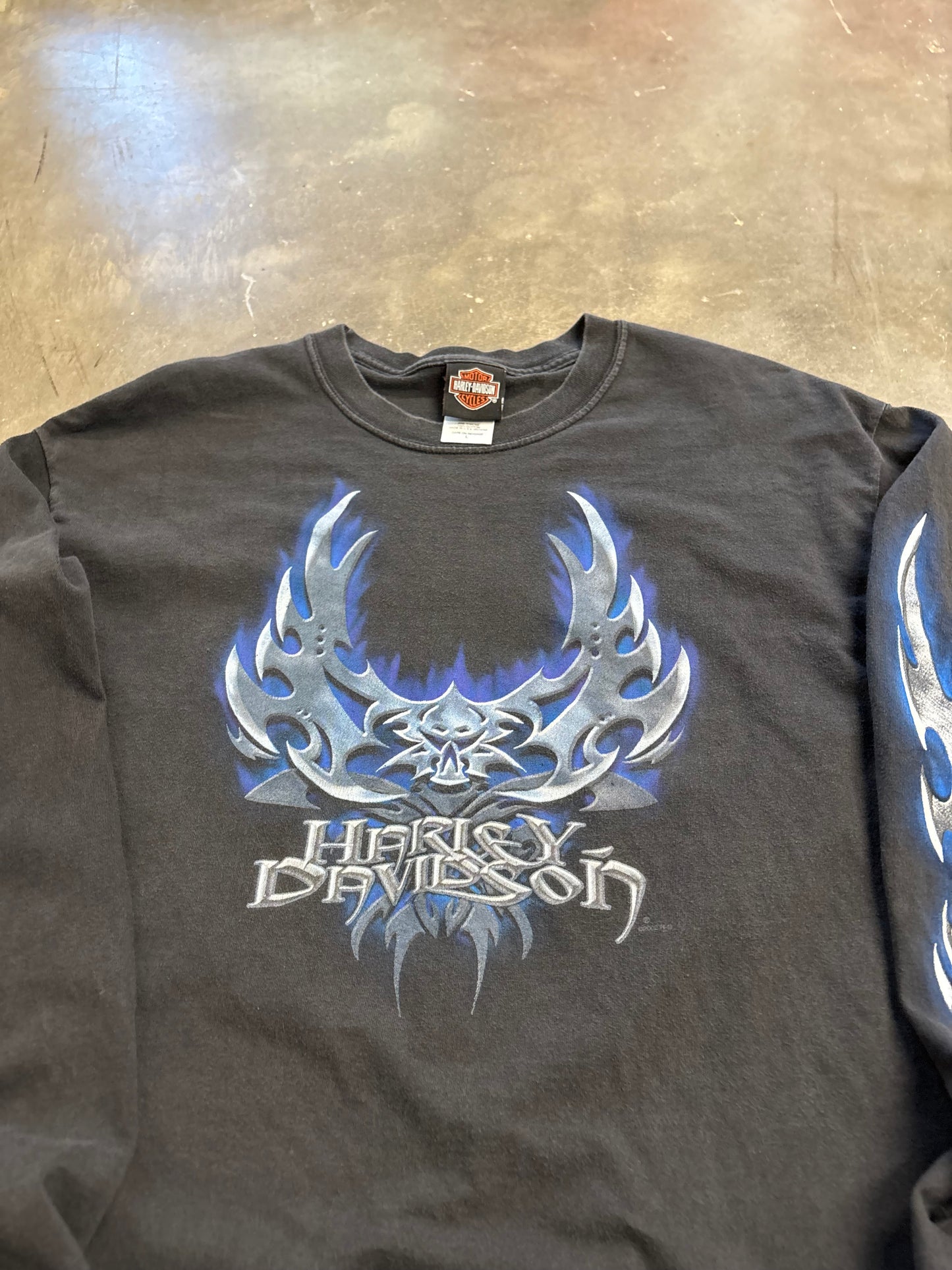 Vintage Harley Davidson blade long sleeve size large