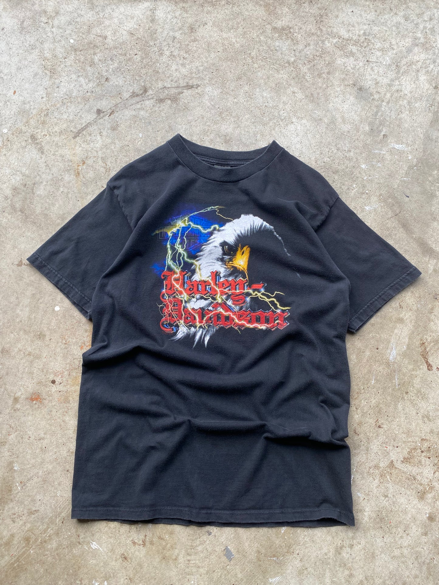 Vintage Harley Davidson Lightning Eagle shirt size large