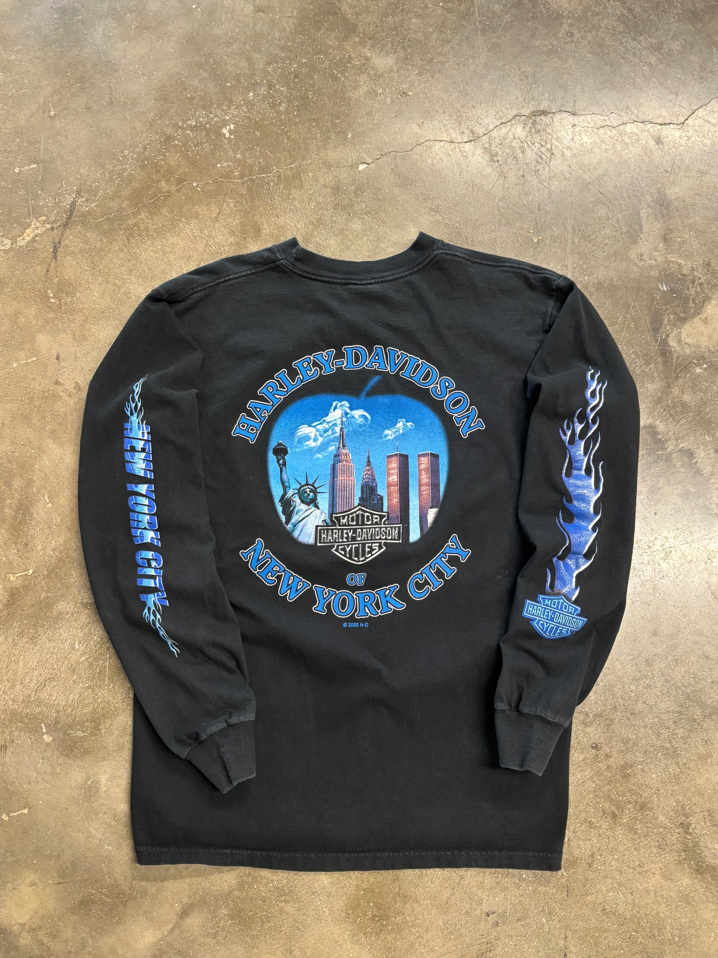 Vintage Harley Davidson twin towers long sleeve size large