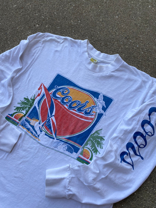 Vintage 80’s Coors Light Long sleeve size Large