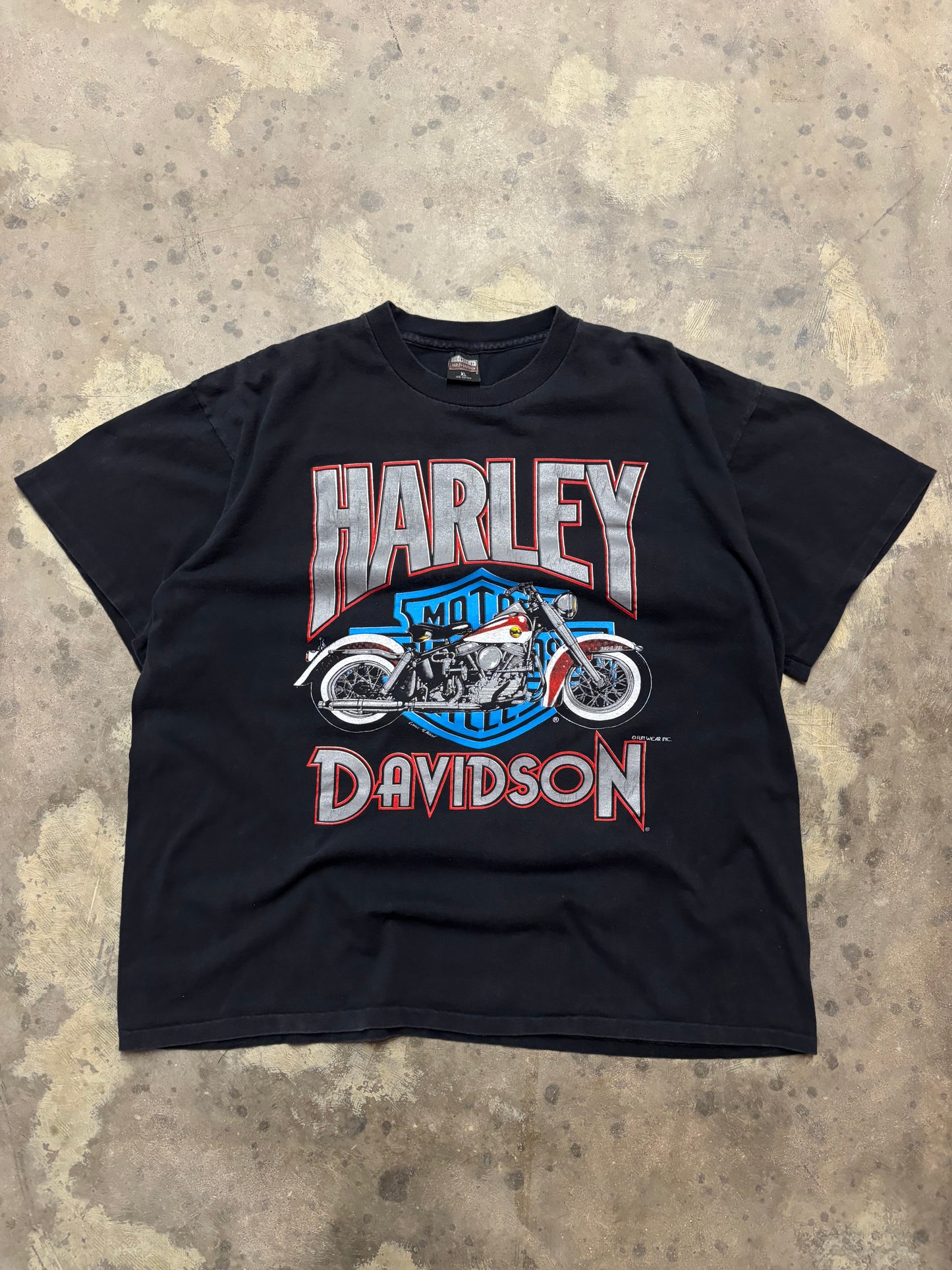 Vintage Harley Davidson blue shield shirt size XL