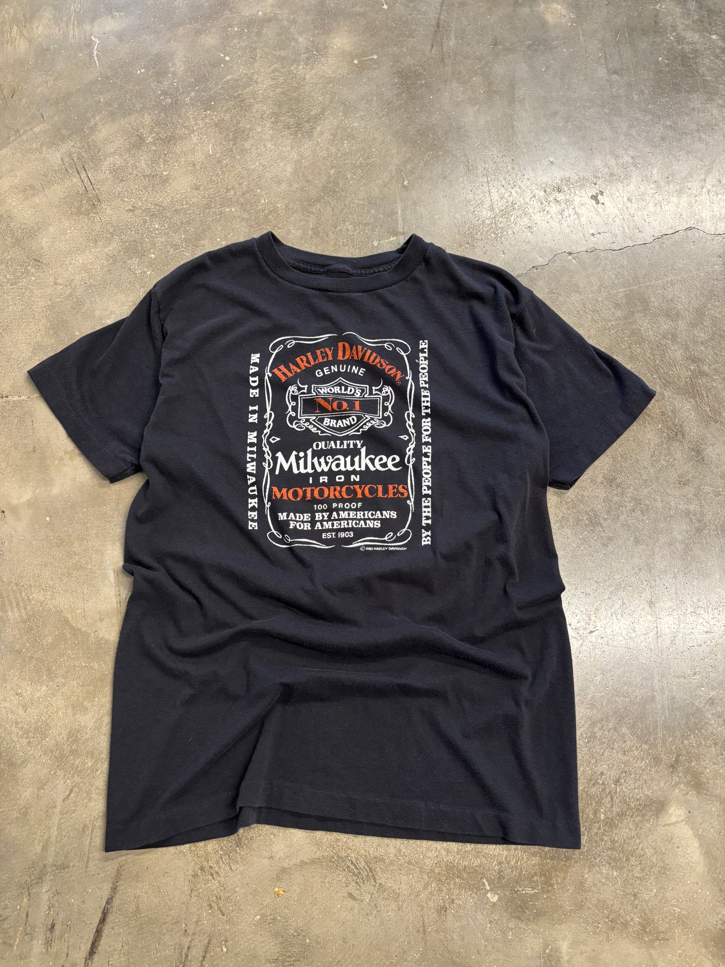 Vintage 80’s Harley Whiskey shirt size large
