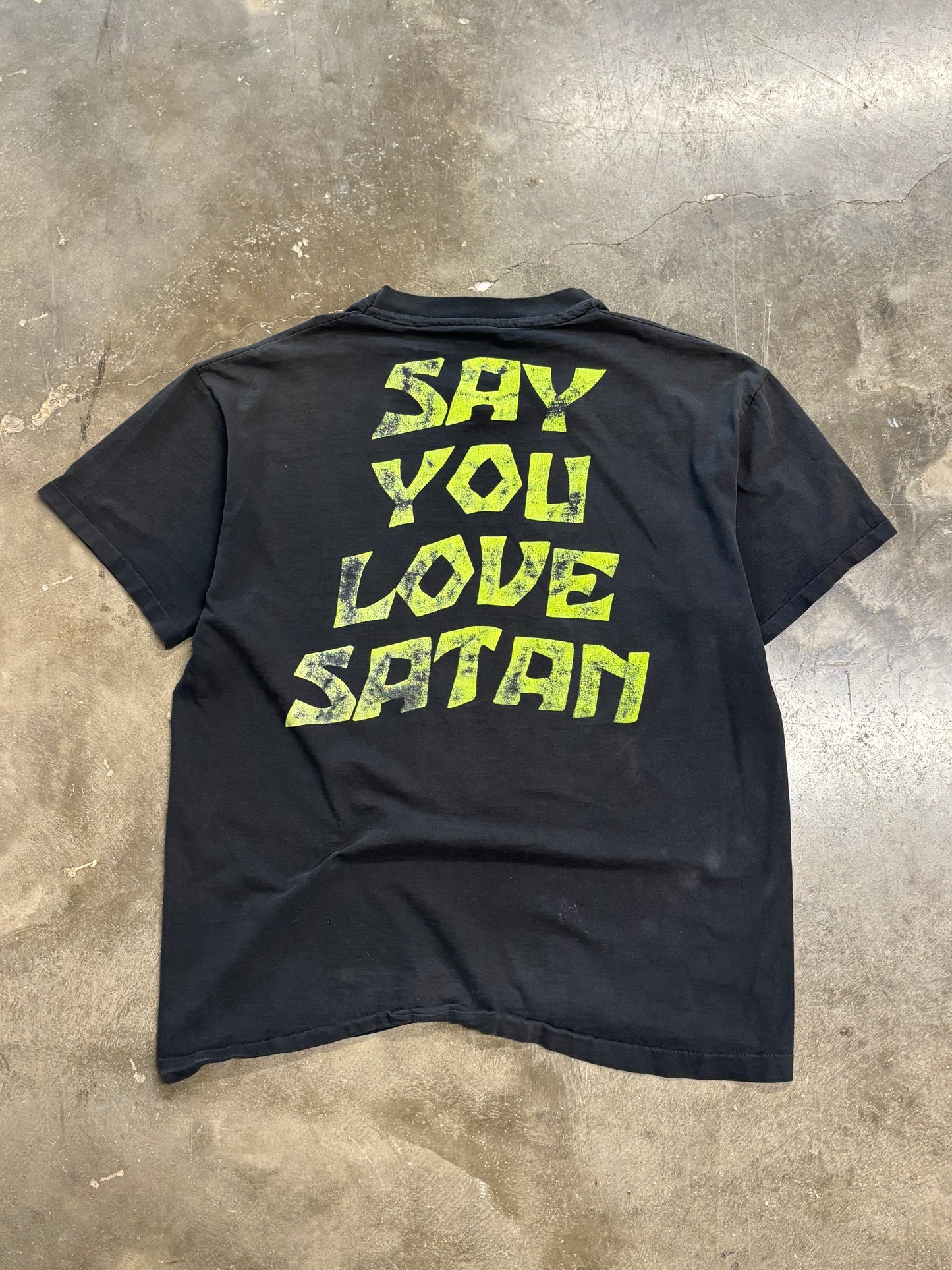 Vintage White Zombie say you love satan shirt size xl