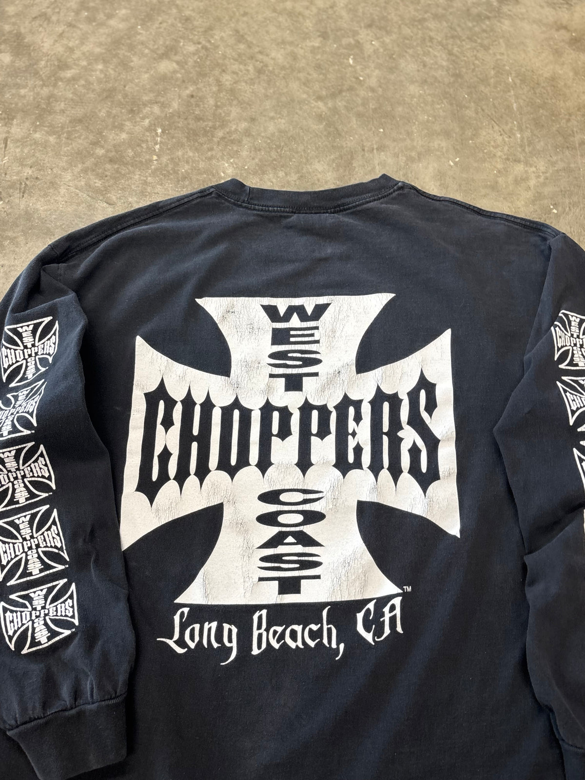 Vintage West Coast choppers iron cross long sleeve size xl