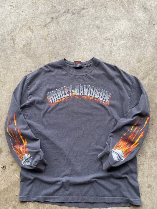 Harley Davidson Chrome Flame long sleeve shirt size extra large