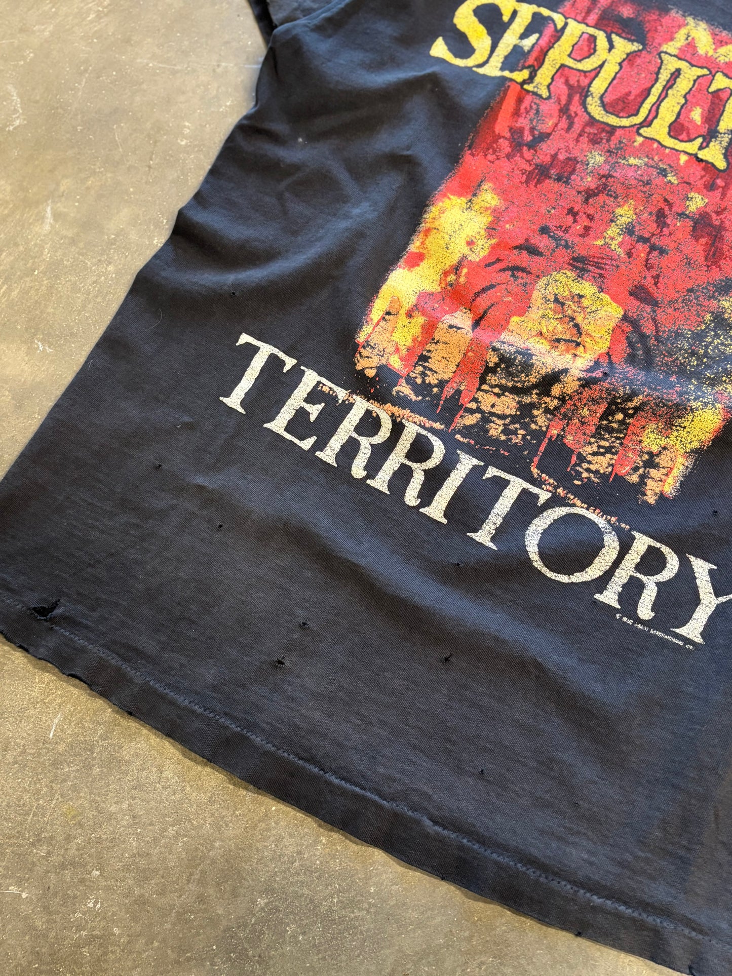 Vintage Sepultura thrashed and faded shirt size xl