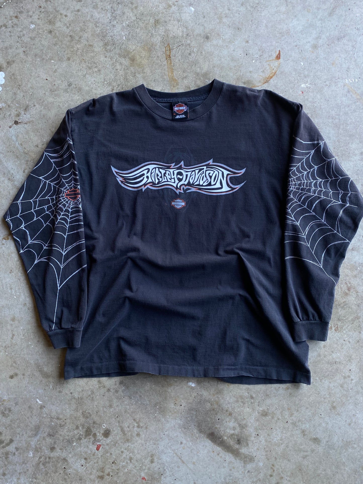Vintage Harley Davidson Spider Web long sleeve size extra large shirt