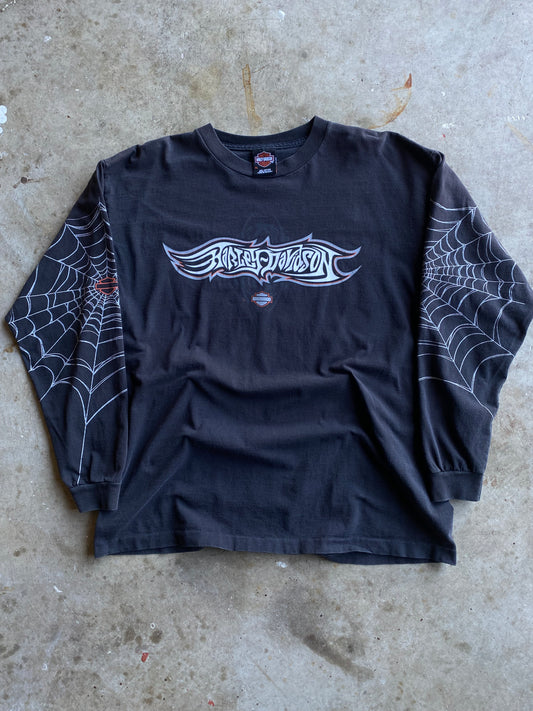 Vintage Harley Davidson Spider Web long sleeve size extra large shirt