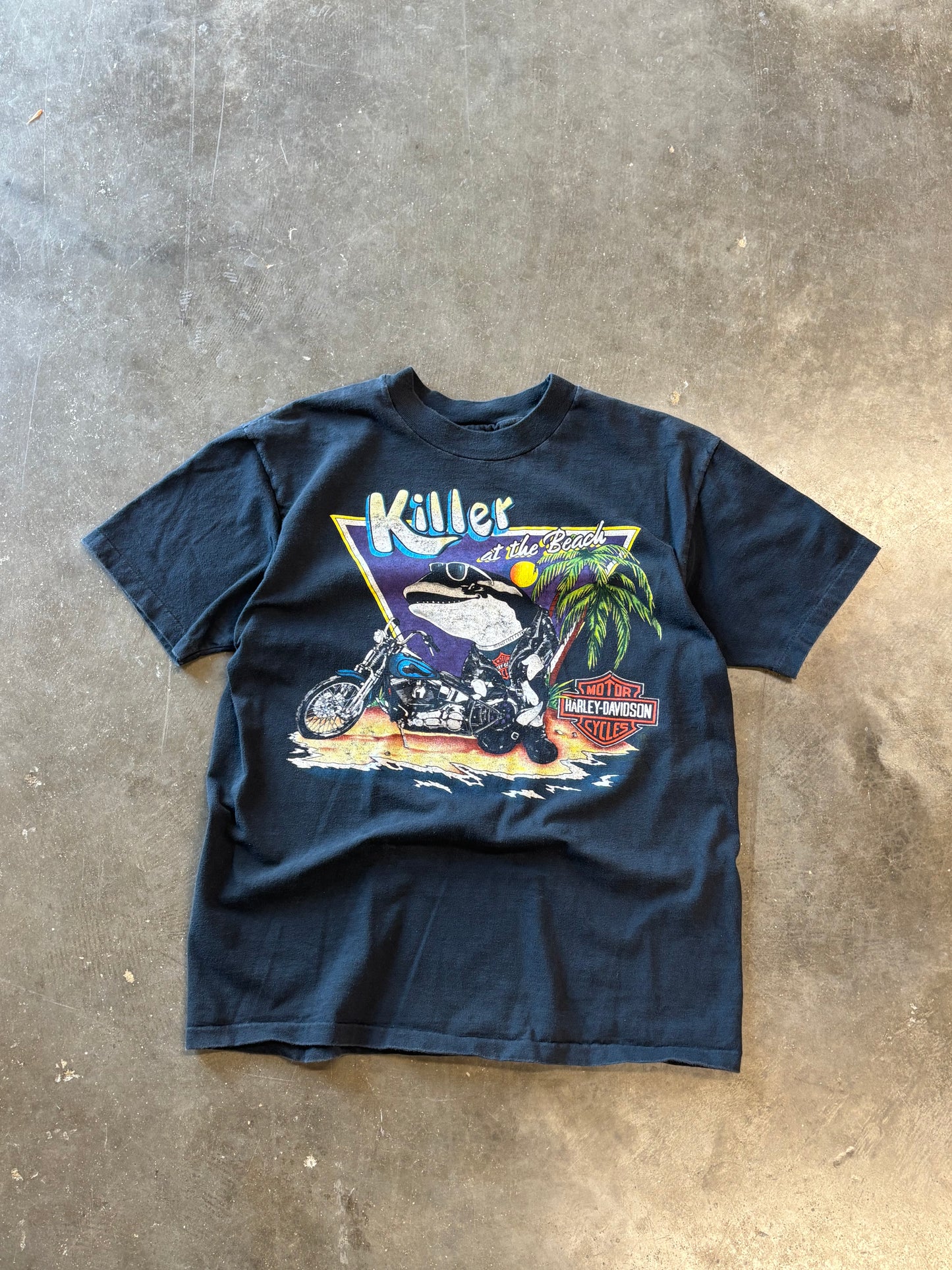 Vintage Harley Davidson Killer on the beach shirt size large