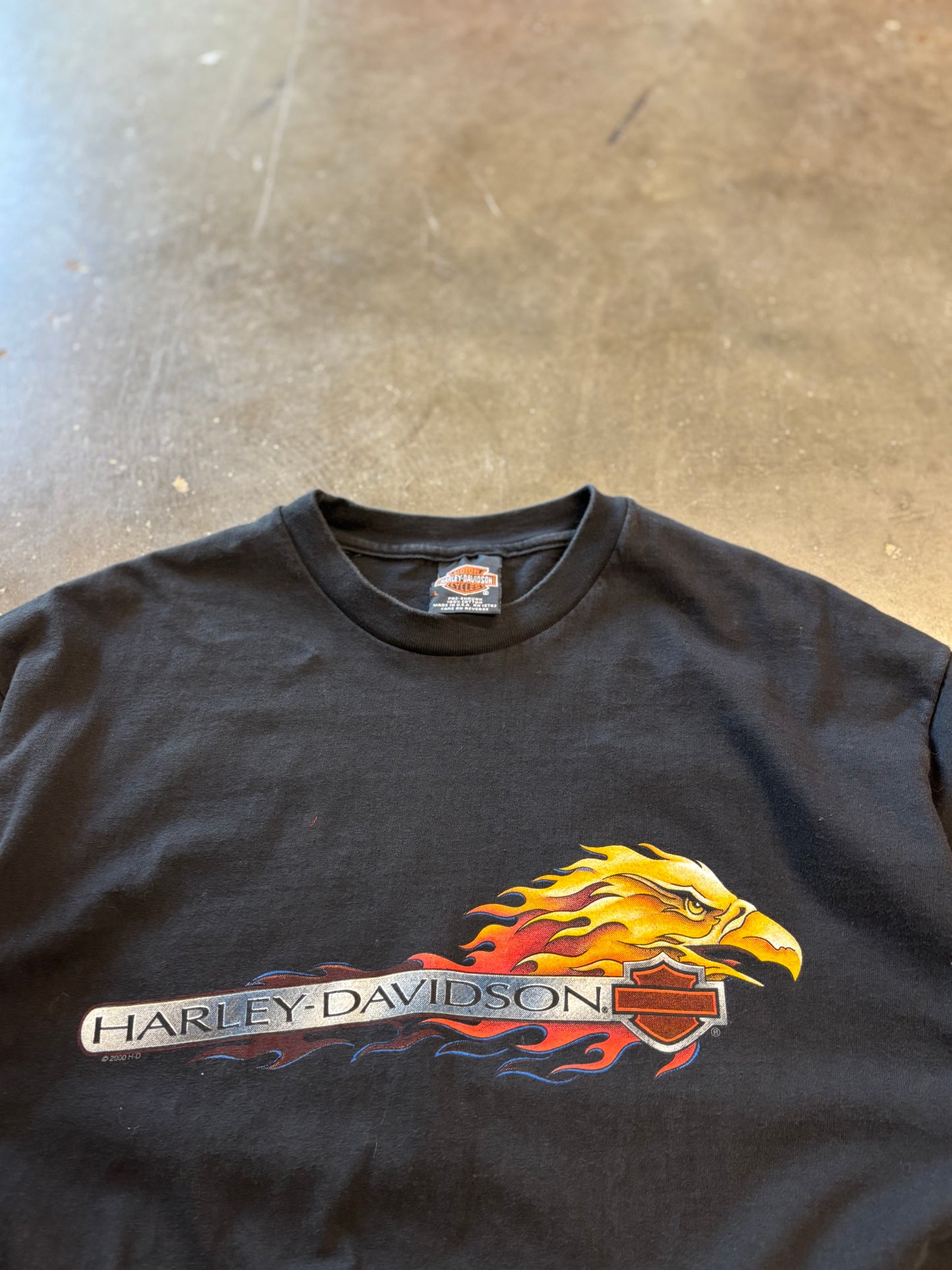 Vintage Harley flaming eagle shirt size large