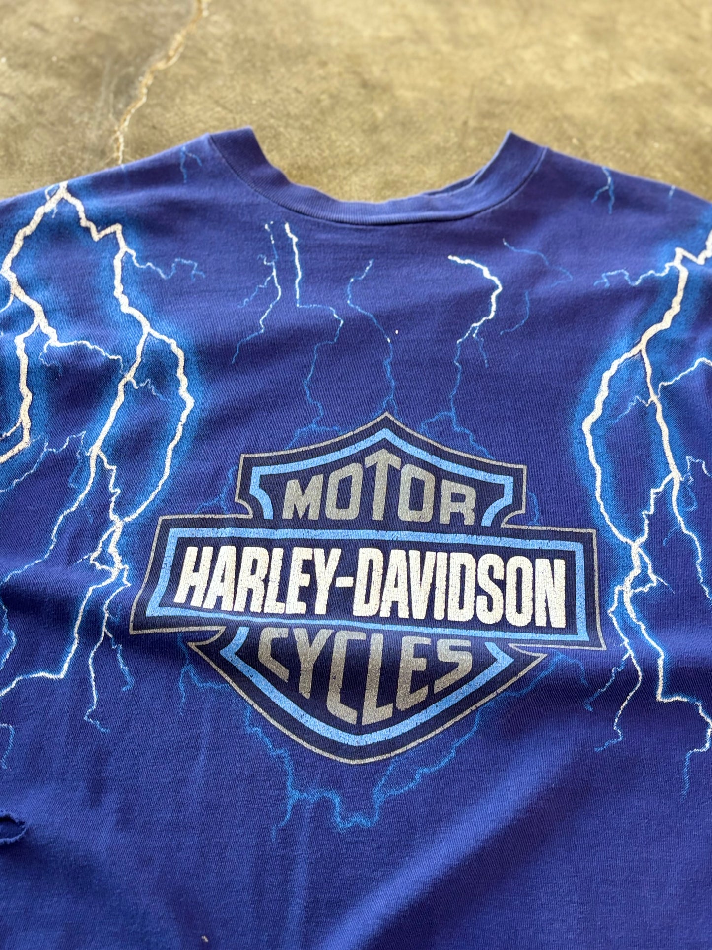 Vintage Harley Davidson purple Lightning shirt size xl