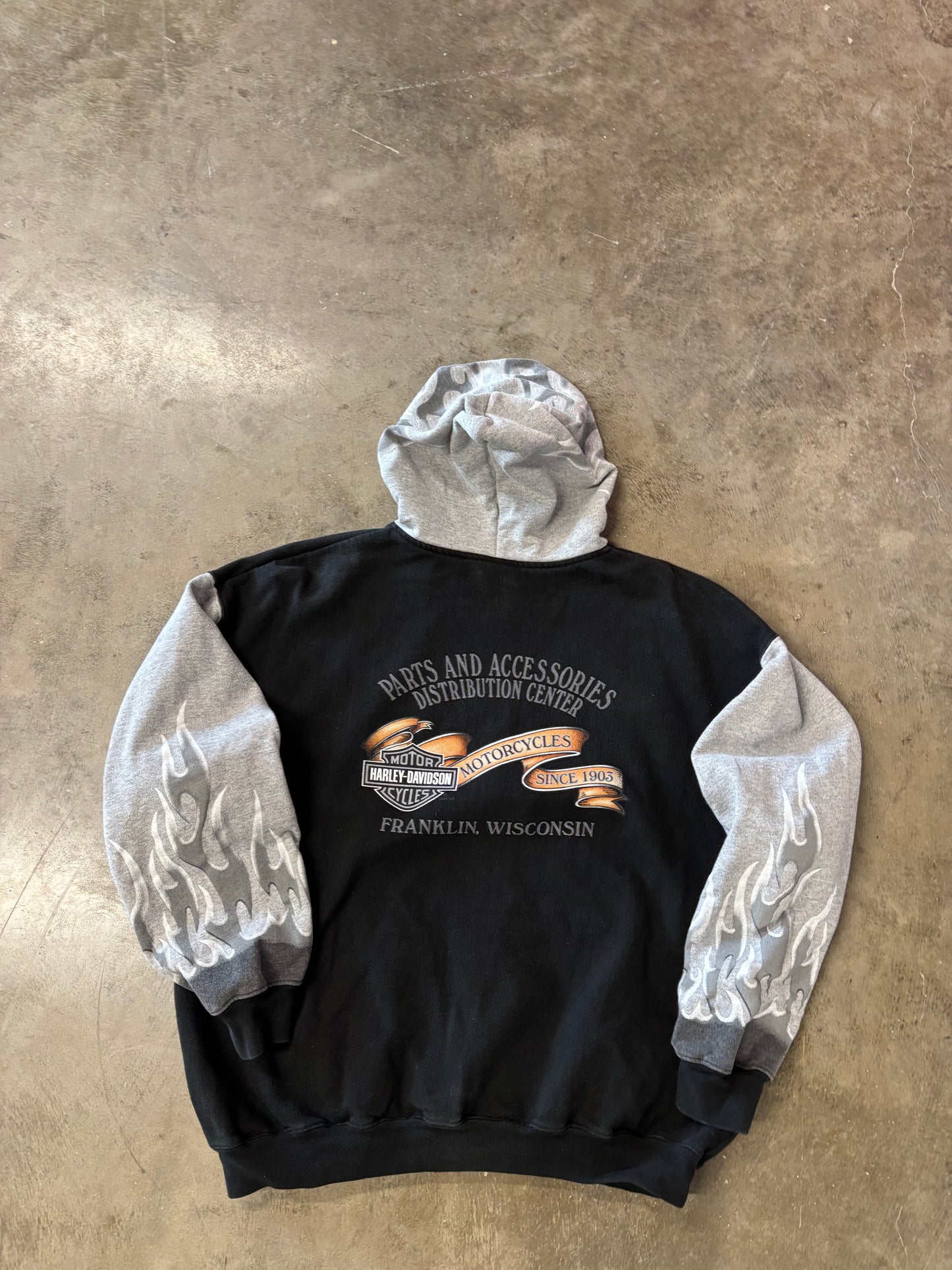 Vintage Harley Davidson two tone hoodie size extra large
