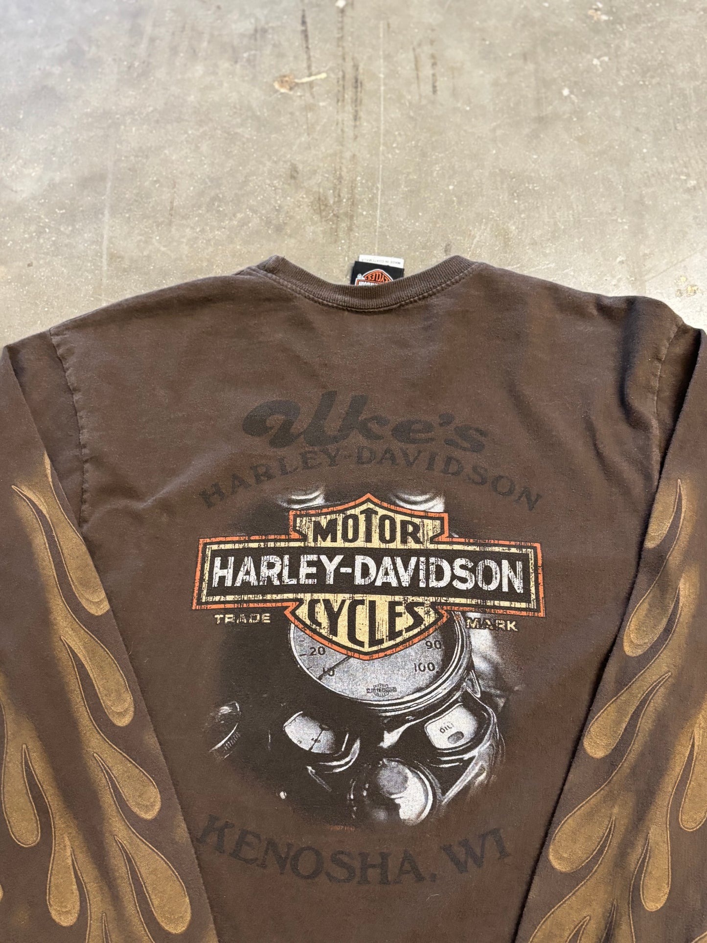 Vintage Harley Davidson Mocha long sleeve size small