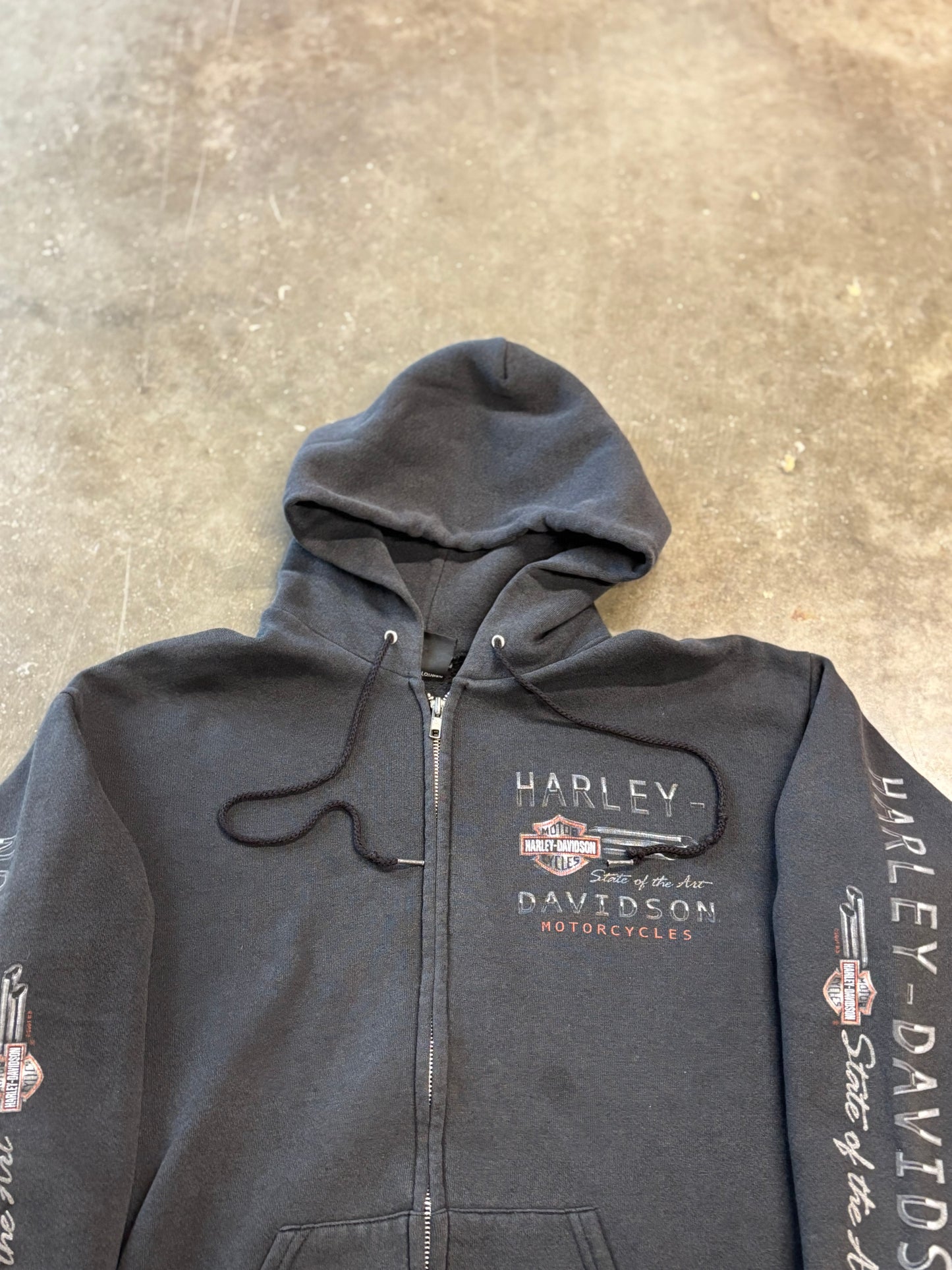 Vintage Harley Davidson zip up hoodie size medium